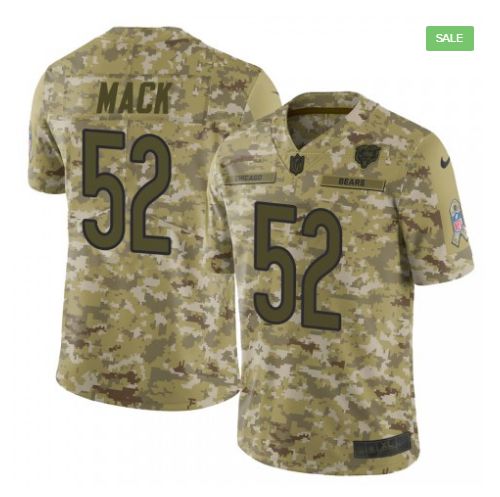 Men Chicago Bears #52 Mack Nike Camo Salute to Service Retired Player Limited NFL Jerseys->new york jets->NFL Jersey